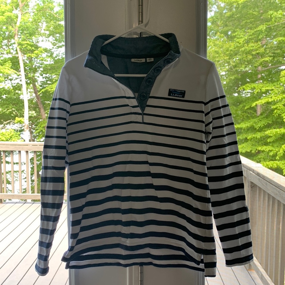 LL Bean medium striped rugby.